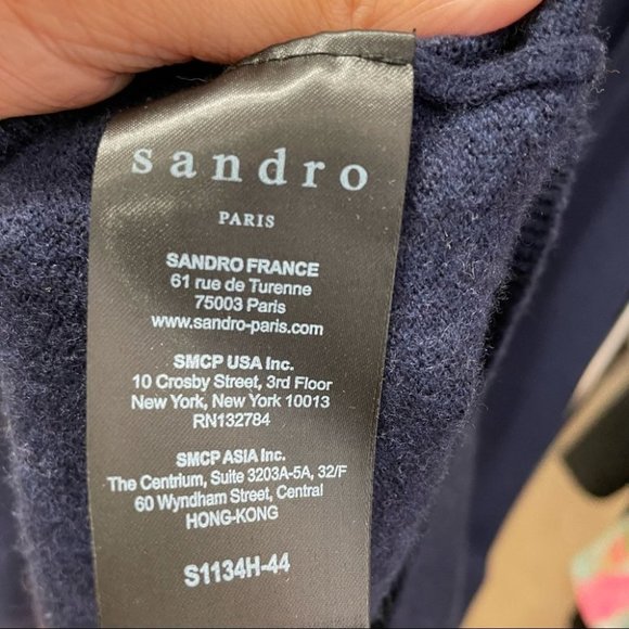 Sandro Wool Cashmere Crossover Back Anita Sweater - Picture 11 of 11